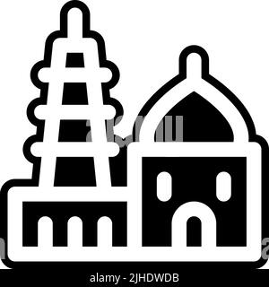 Temples qutub . Stock Vector