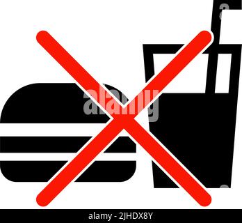 No fast food allowed. Editable vector. Stock Vector