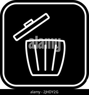 The essentials trash can . Stock Vector