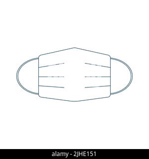 Medical mask icon isolated on white background. Vector illustration Stock Vector