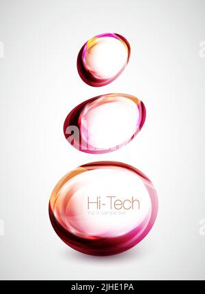 Vector abstract colorful glossy composition with sample text Stock Vector