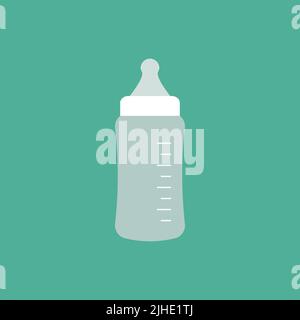 Baby feeding bottle icon isolated. Vector illustration Stock Vector