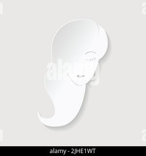 Horoscope paper cut style. Concept for Virgo. Vector illustration Stock Vector