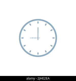 Clock icon isolated on white background. Time icon vector illustration Stock Vector