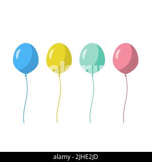 Balloons icon isolated on white background. Vector illustration Stock Vector