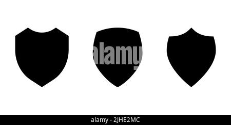 Shield icon set isolated on white background. Vector illustration Stock Vector