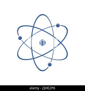 Atom icon isolated on white background. Vector illustration Stock Vector