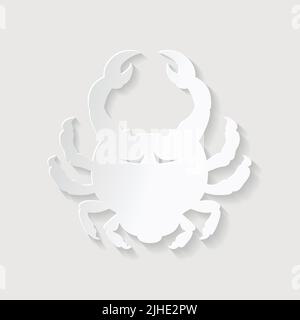 Horoscope paper cut style. Concept for Cancer. Vector illustration Stock Vector