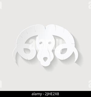 Horoscope paper cut style. Concept for Gemini. Vector illustration Stock Vector