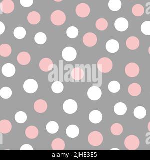 Seamless pattern in children's style with polka dots. Vector illustration Stock Vector