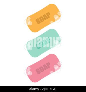 Soap bar icon isolated on white background. Vector illustration Stock Vector