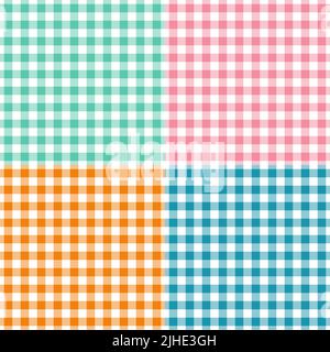 Tablecloth seamless pattern, geometric checkered background. Vector illustration Stock Vector