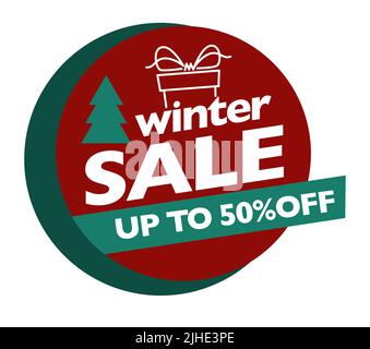 Winter sale vector poster. Banner sign Stock Vector