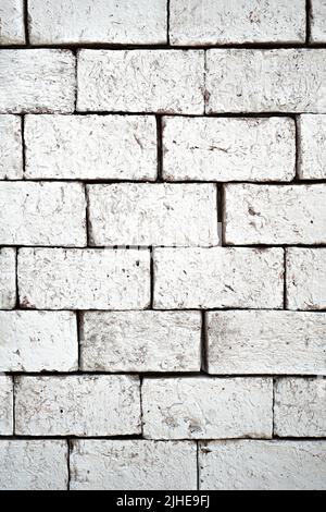 White bricks that may be part of the house's walls can be used as a background image in product advertising. Stock Photo
