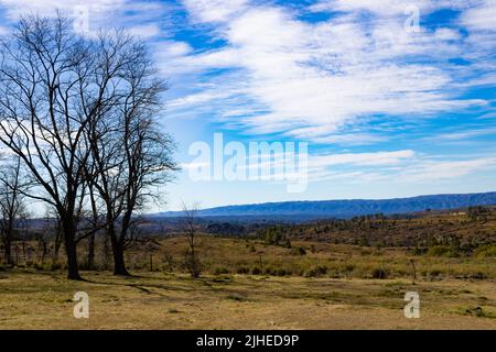 Panoramic view of Villa Yacanto, Calamuchita Valley, Cordoba province, Argentina Stock Photo