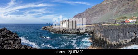 Volcanic coastline in Las Puntas, El Golfo Valley, El Hierro Stock Photo