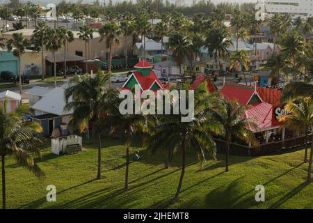 Aerial view of Freeport Port Lucaya on Grand Bahama Island Stock Photo