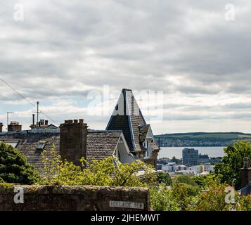 Dundee, Scotland, UK – June 23 2022. The Dundee skyline and distant River Tay Stock Photo