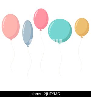 Balloons simple isolated vector illustration Stock Vector