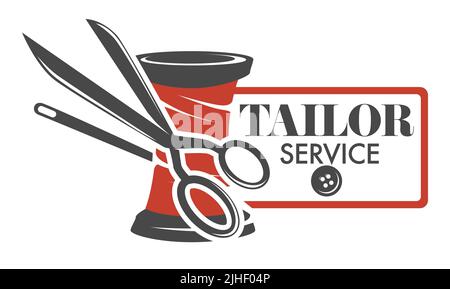 Mannequin and sewing tools atelier and tailor service isolated icons vector Stock Vector