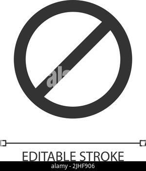 Failure occurred pixel perfect linear ui icon Stock Vector