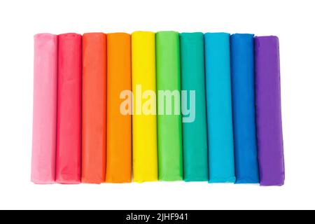 clay. plasticine. wall. Isolated on white background. Stock Photo