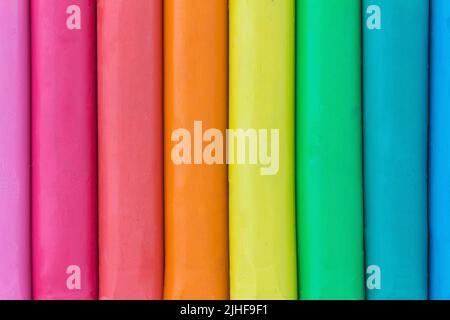 clay. plasticine. wall. Isolated on white background. Stock Photo