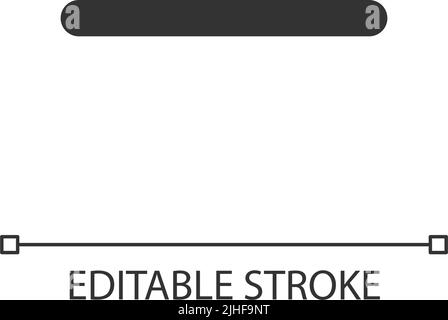Minus pixel perfect linear ui icon Stock Vector