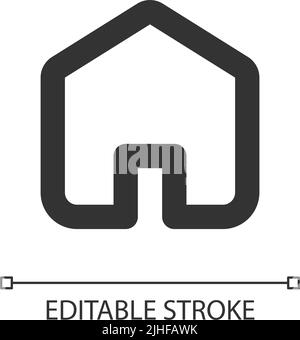 Home pixel perfect linear ui icon Stock Vector