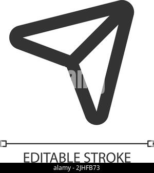 Sharing post pixel perfect linear ui icon Stock Vector