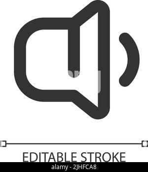 Change ringer volume pixel perfect linear ui icon Stock Vector