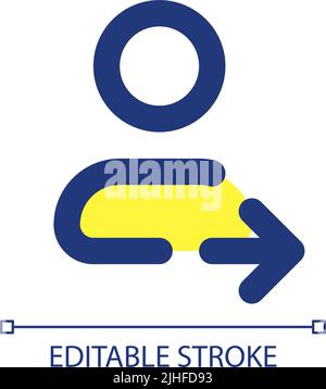 Transfer contact pixel perfect RGB color ui icon Stock Vector