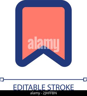 Add bookmark pixel perfect RGB color ui icon Stock Vector