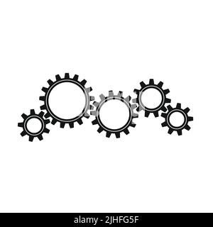 Solution Connection gears isolated vector illustration Stock Vector