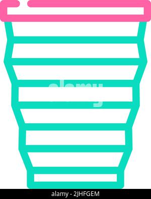 silicone folding cup color icon vector illustration Stock Vector