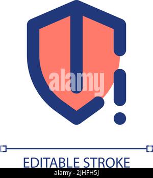 Security threat pixel perfect RGB color ui icon Stock Vector