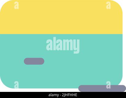 Close bank account flat color ui icon Stock Vector