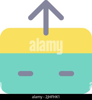 Send money flat color ui icon Stock Vector