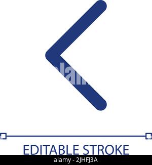 Left arrow pixel perfect RGB color ui icon Stock Vector