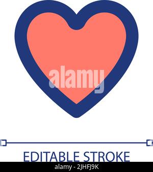 Heart pixel perfect RGB color ui icon Stock Vector Image & Art - Alamy