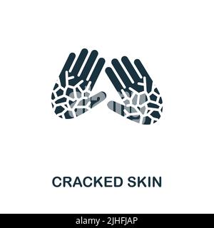 Cracked Skin icon. Monochrome simple Allergy icon for templates, web ...