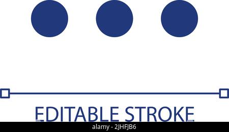 Three horizontal dots menu pixel perfect RGB color ui icon Stock Vector