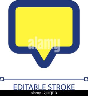 Leave note pixel perfect RGB color ui icon Stock Vector