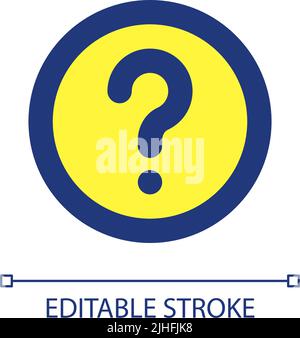 Question mark pixel perfect RGB color ui icon Stock Vector