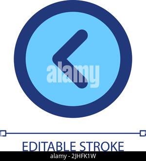 Arrow left button pixel perfect RGB color ui icon Stock Vector