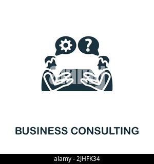 Business Consulting icon. Monochrome simple Business Management icon for templates, web design and infographics Stock Vector