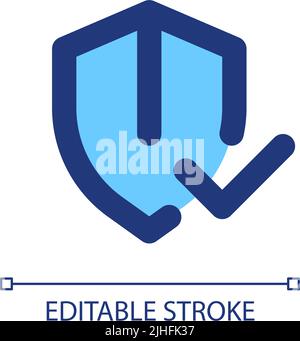 Everything is secured pixel perfect RGB color ui icon Stock Vector