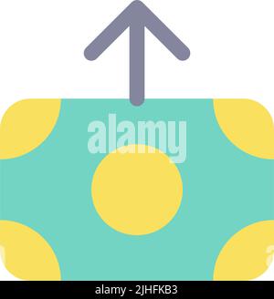 Outbound cash flat color ui icon Stock Vector
