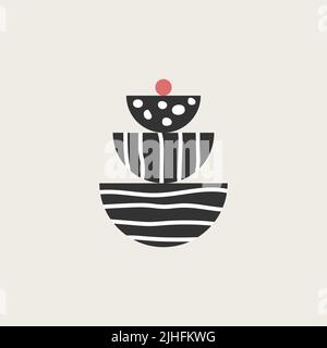 Balance, zen logo, calm concept, equilibrium icon. Harmony concept, wellness poster. Balance vector symbol Stock Vector