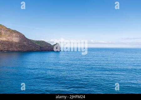 view from the crane viewpoint on the Guindaste mirador on the island of Madeira on a winter day Stock Photo